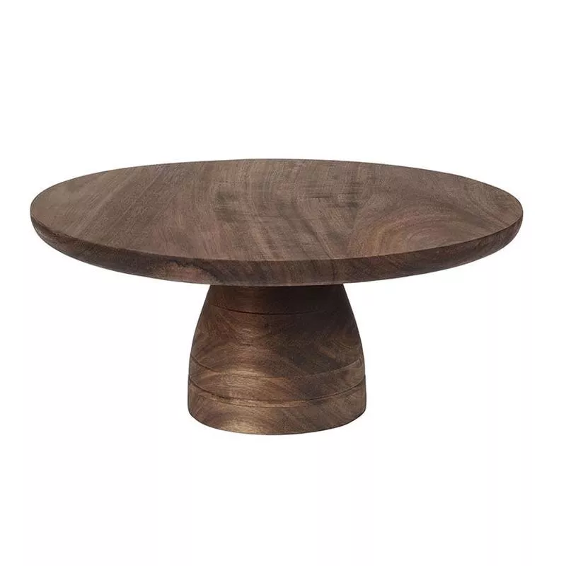 Acacia Cake Stand, 13.75"
