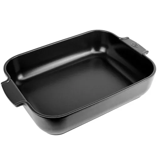 Appolia Ceramic Rectangular Baker - Satin Black, 40cm