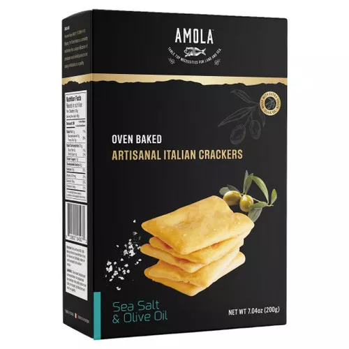 Artisanal Italian Crackers – Sea Salt & Olive Oil, 200g