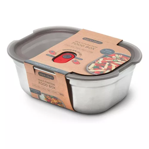 B+B - Microwavable Steel Food Box, Rectangular Medium