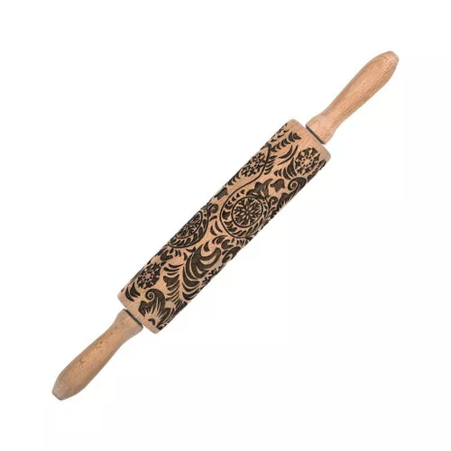 Baking Rolling Pin - Paisley Design, 8-in