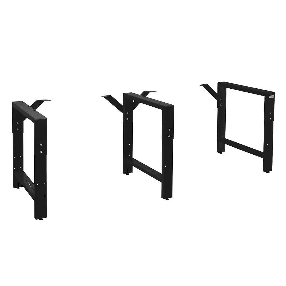 BENCHPRO RAF3-2-Black 26 in. L to 29 in. to 35 in. H Black Adjustable Garage Workbench Frame 3-Legs
