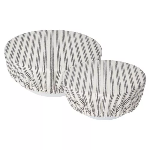 Bowl Covers - Ticking Stripe, Set of 2