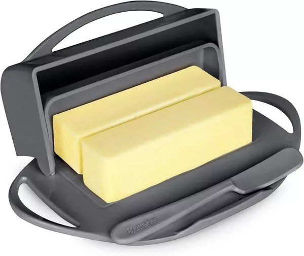 Butterie Flip-Top Butter Dish - Gray