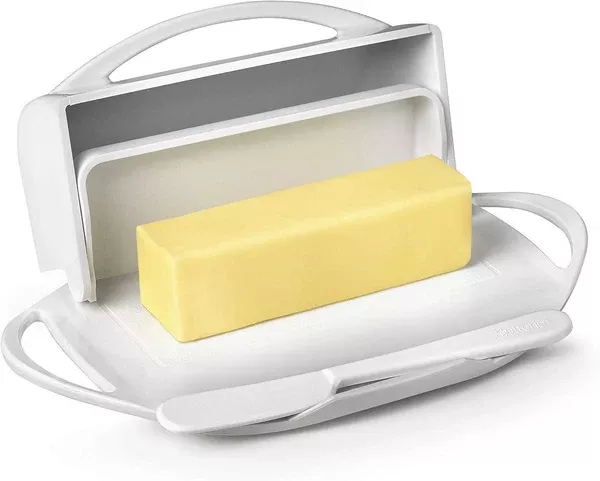 Butterie Flip-Top Butter Dish - White