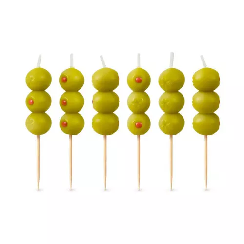 Cocktail Party - Olive-Shaped Candles, Set of 6