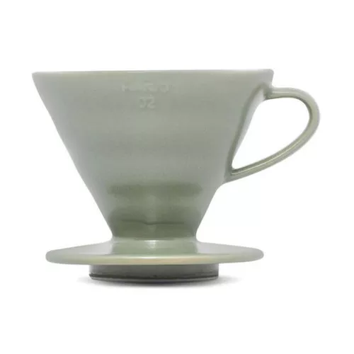 Coffee Dripper Ceramic V60-02 - Oil Green