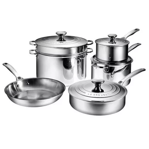 Cookware Set - Tri-Ply Stainless, 10-Piece