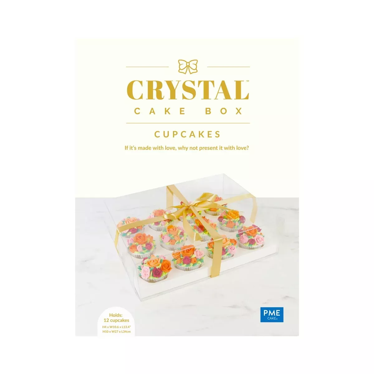 Crystal Cupcake Box, 12 Cupcakes