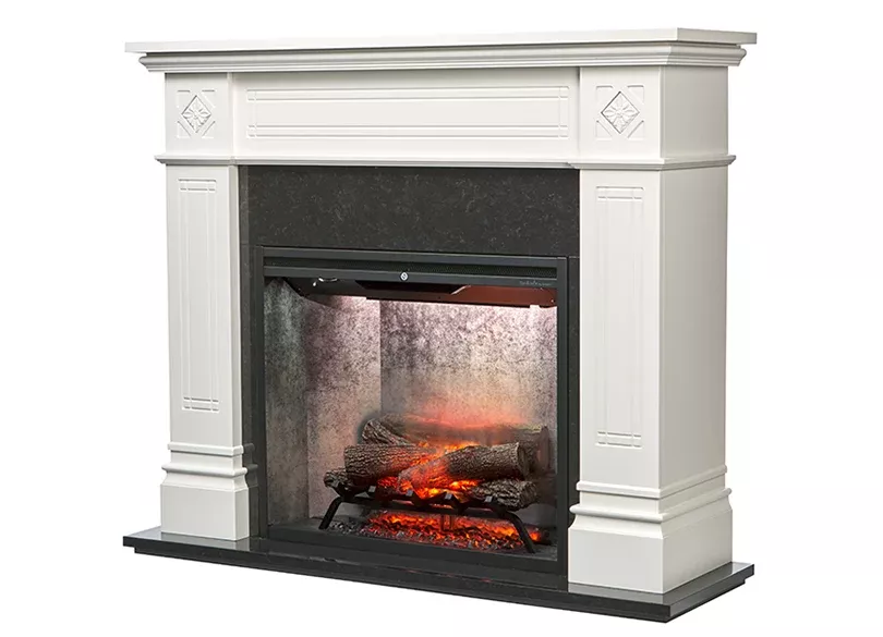 Dimplex 2kW Osbourne Mantle with 30 Revillusion Firebox and Concrete Finish