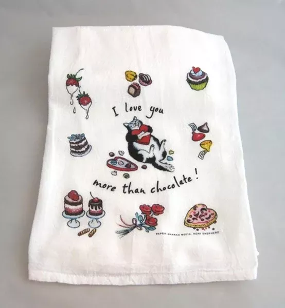 Flour Sack Towel - Love You Cat
