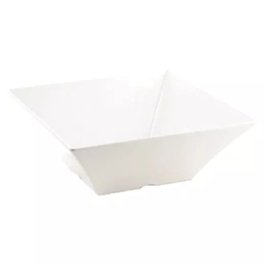 Frostone White 15.75" x 6" Melamine Square Bowl
