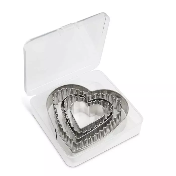 Heart Cutter with Storage Container, Set of 5