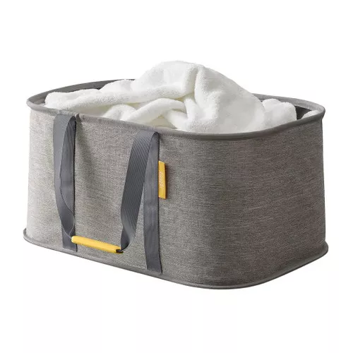 Hold-All Collapsible Laundry Basket, Grey