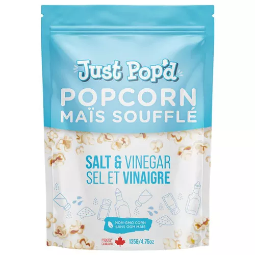 Just Pop'd - Salt & Vinegar Popcorn, 135g
