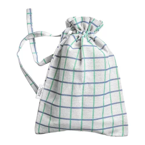 Keeki Bread Bag Waxed Lined - Blue, 11 x 14-in