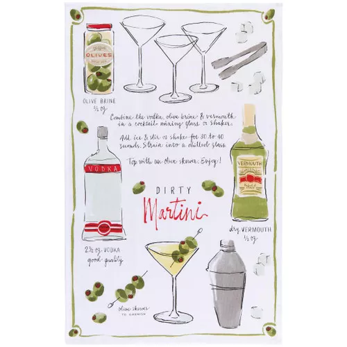 Kitchen Towel Cotton - Martini, 18 x 28-in
