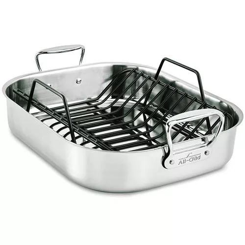 Large Roaster with Non-Stick Rack, 16x13-in