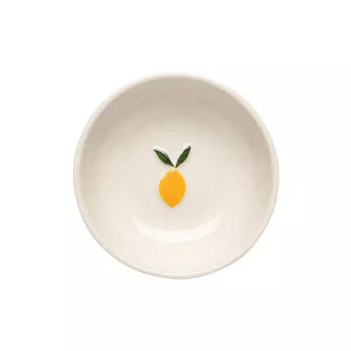 Lemon Embossed Pinch Bowl -Stoneware, 3-in
