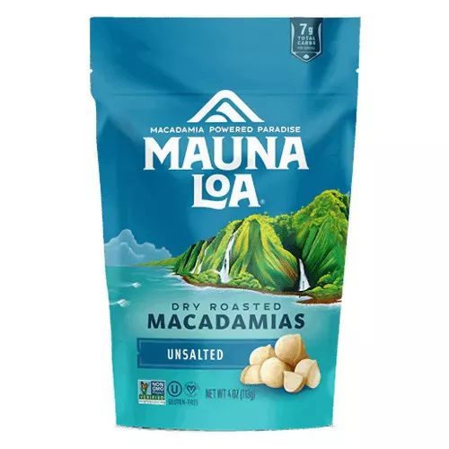 Macadamias Dry Roasted - Unsalted, 113g