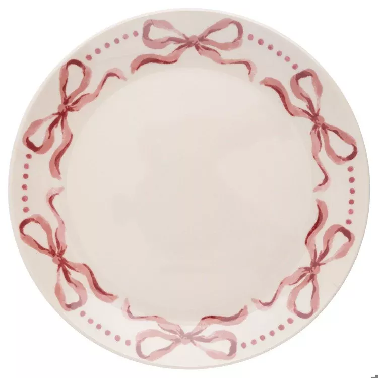 Melamine Salad Plate | Pink Bows