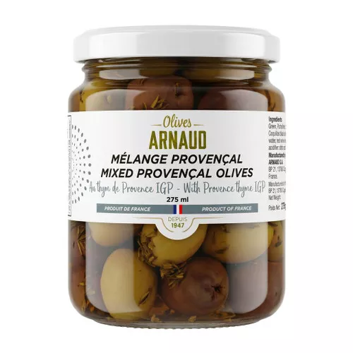 Mixed Provençal Olives with Provence Thyme IGP, 275ml