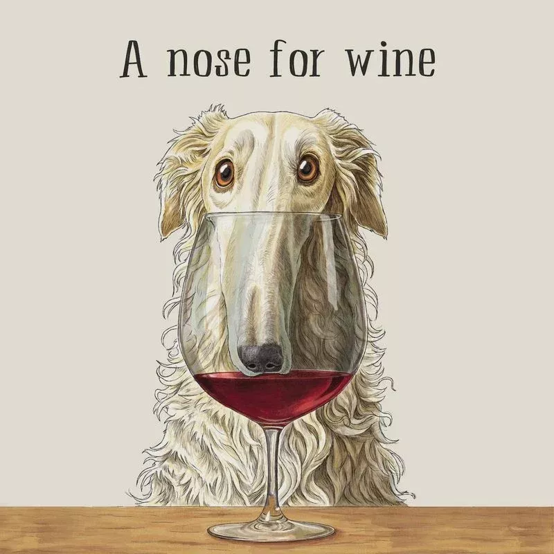 A Nose for Wine Cocktail Napkin