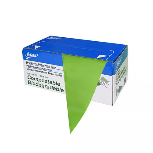 Pastry Bags 12-in - Compostable Biodegradable, 100 Bags