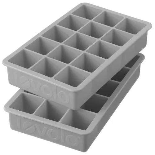 Perfect Cube Ice Trays - Oyster Grey, Set of 2