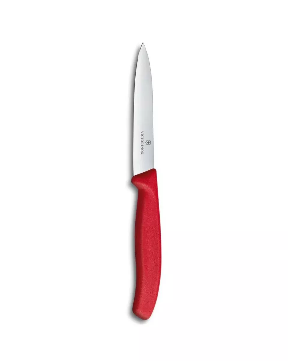 Red Classic Swiss Paring Knife, 4"
