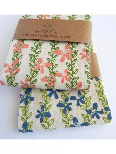 Rose Floral Vine Kitchen Towel High Fiber