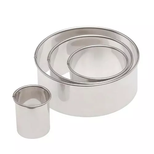 Round Plain Cutter Set - Stainless Steel, 4-Piece
