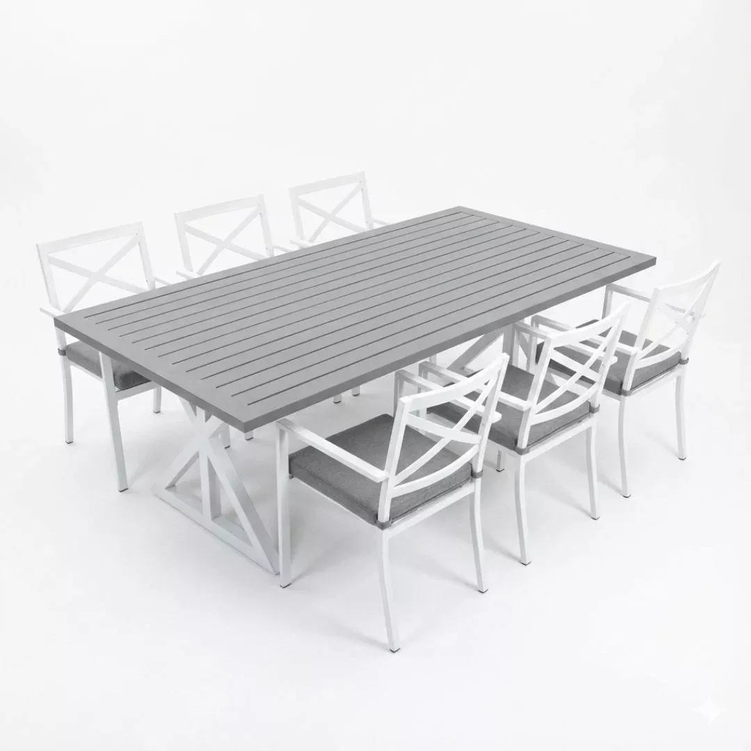 Shelta Bridgeport 7 Piece Dining Setting with 180cm Table