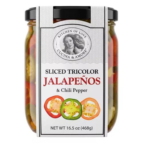 Sliced Tricolor Jalapeños & Chili Pepper, 16.5oz
