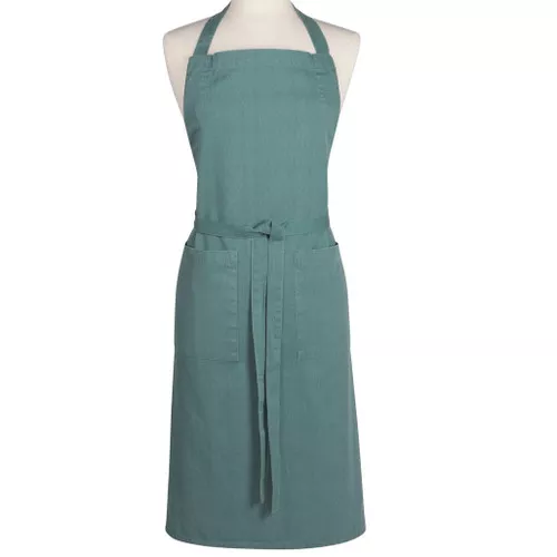 Stonewash Cotton Apron - Lagoon, 36-in