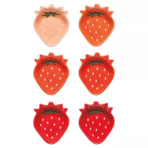 Strawberry Pinch Bowls - Assorted, Set of 6
