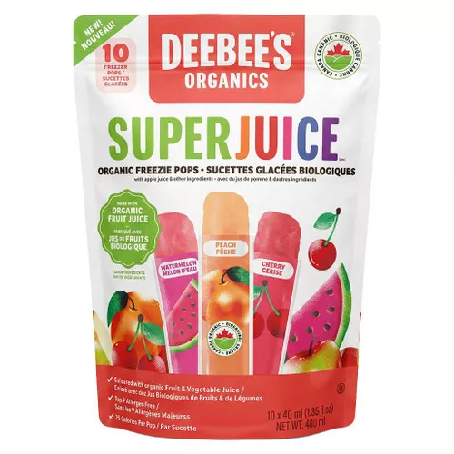 Super Juice - Organic Freezie Pops, Bag of 10
