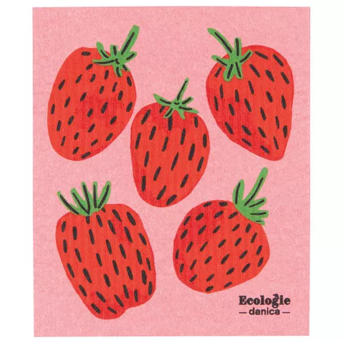 Swedish Dishcloth - Berry Sweet, 6.5 x 8-in