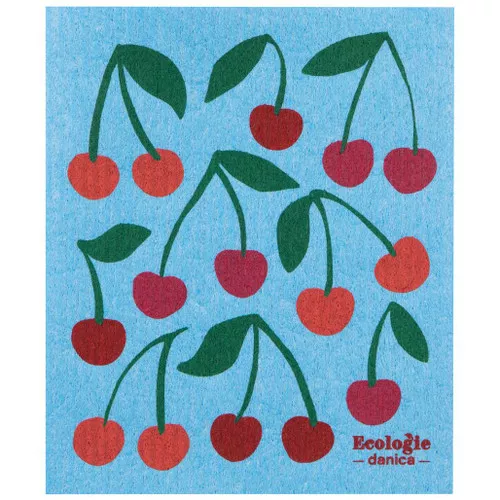 Swedish Dishcloth - Wild Cherries, 6.5 x 8-in