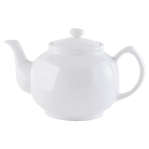 Teapot White - Stoneware, 10 Cup