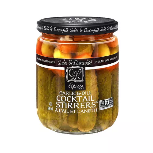 Tipsy Cocktail Stirrers Pickle - Garlic & Dill, 500ml
