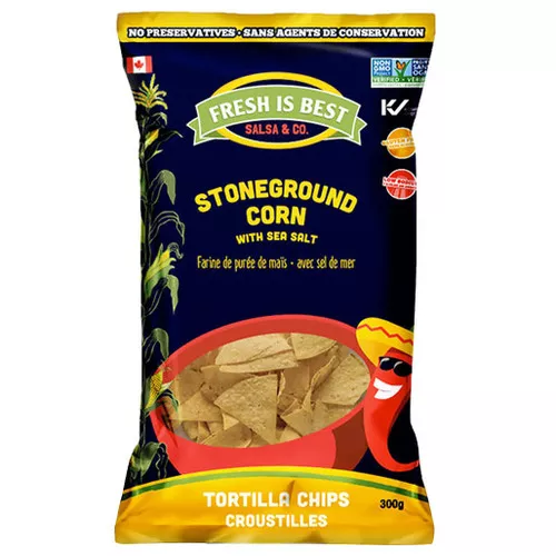 Tortilla Chips - Stoneground Yellow Corn, 300g