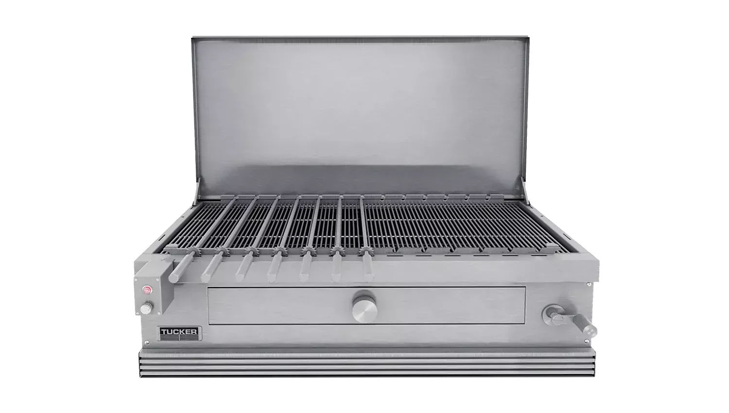 Tucker Charcoal Deluxe Pro XL Built-In BBQ With Hinged Flat Lid