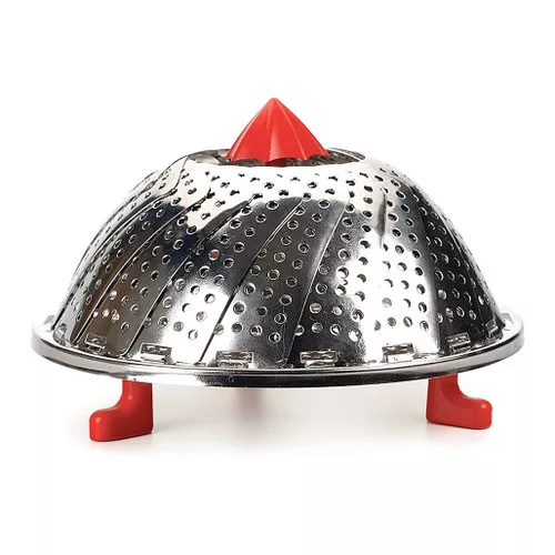 Vegetable Steamer Stainless - Silicone Feet, 9-in