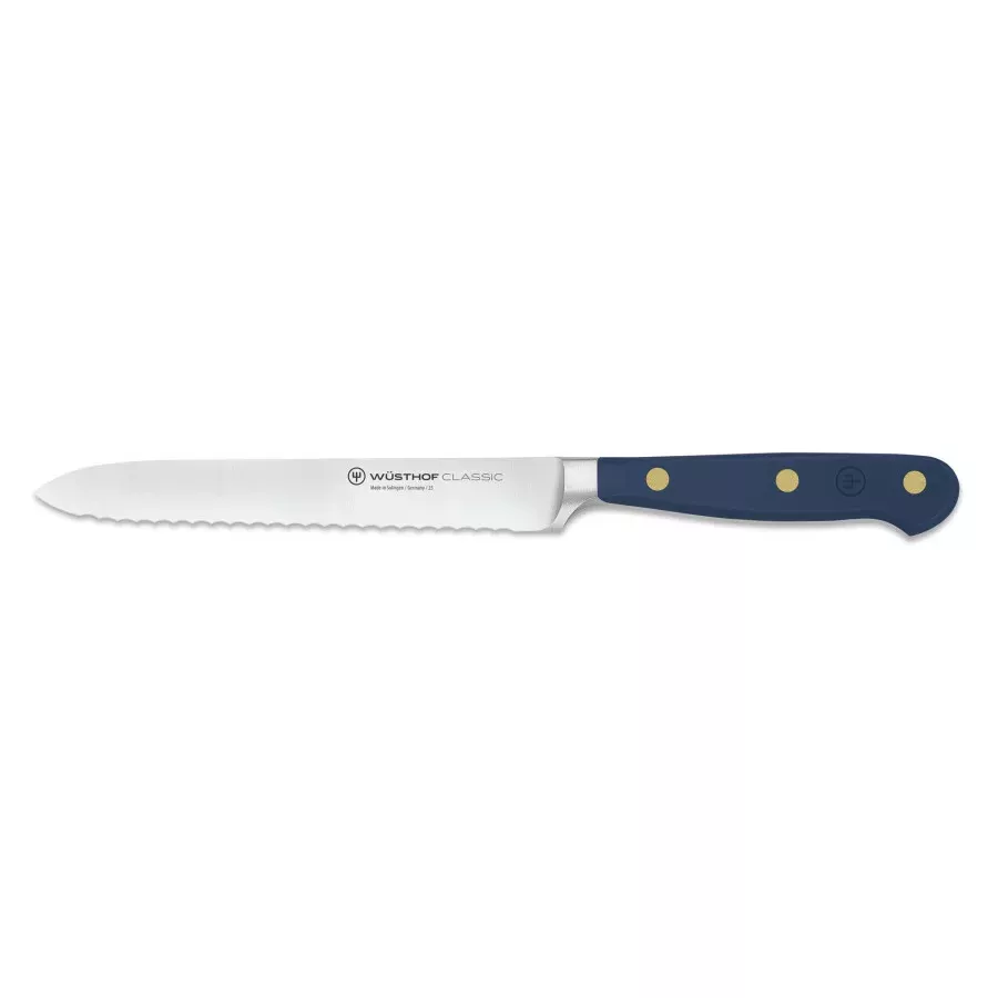 Wüsthof Classic Colour Serrated Utility Knife 14cm Wild Blueberry