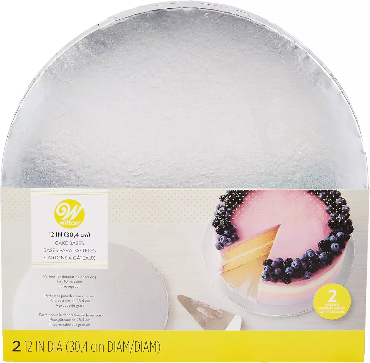 Wilton 12" Silver Cake Drums, 2-Pack