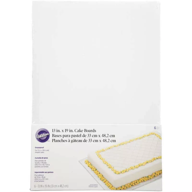 Wilton 13x19-Inch Rectangular Cake Boards, 5-Piece