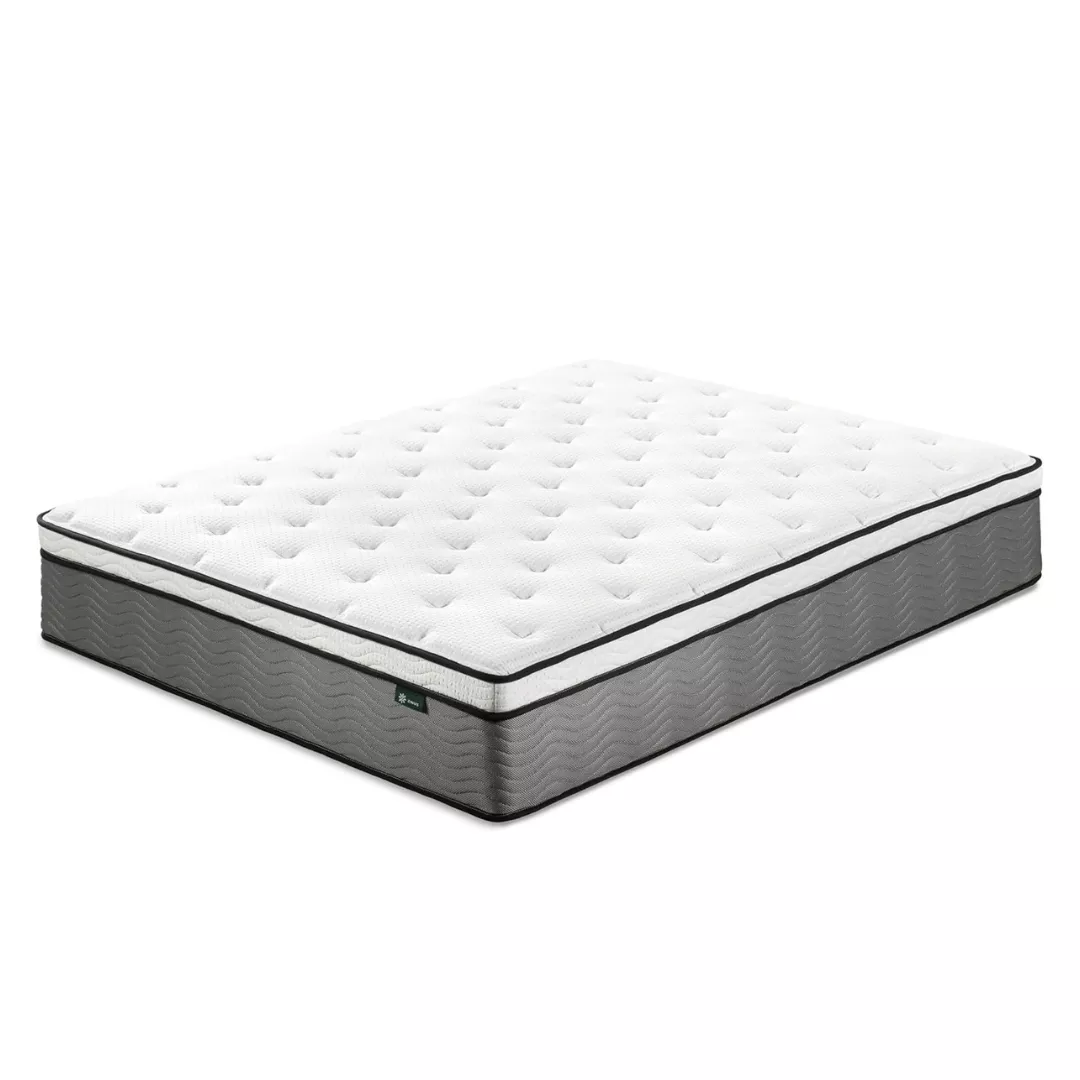 ZINUS 12 Inch True Support Hybrid Mattress, King, Fiberglass Free, Medium Feel, Motion Isolation