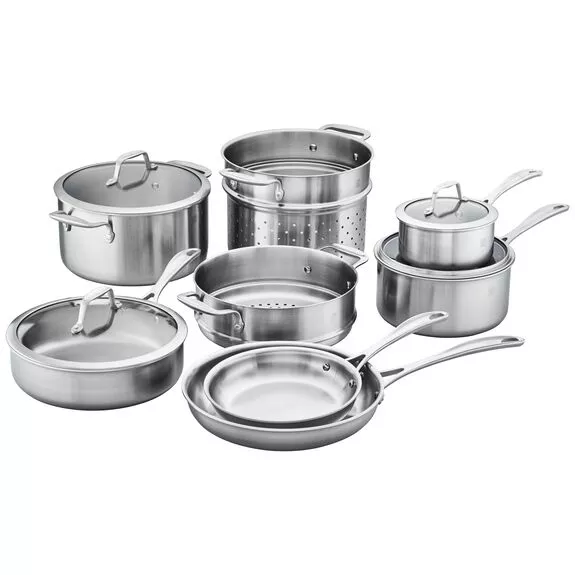 ZWILLING J.A. Henckels 64090-002 Spirit Cookware Set, 12-pc, Stainless Steel